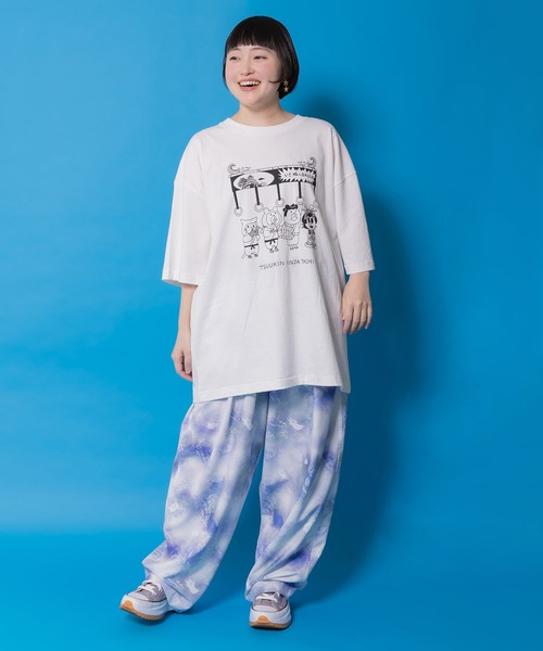 ScoLar Parity(スカラーパリティ)の「361122:通勤Parity忍者柄Tシャツ(Tシャツ/カットソー・レディース・パープル/ブラック/オフホワイト・M/S)」の11枚目の写真