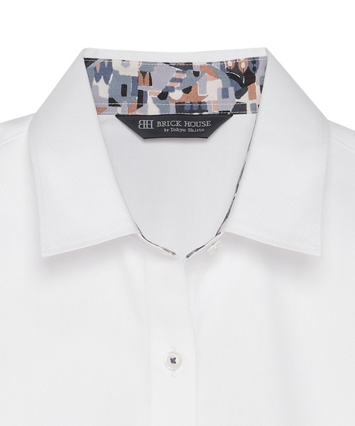 TOKYO SHIRTS（トウキョウシャツ）の「【透け防止】 形態安定ノンアイロン レギュラー 7分袖ビジネスワイシャツ（ビジネスシャツ・レディース・ホワイト・S/M/L/LL/XL）」の3枚目の写真