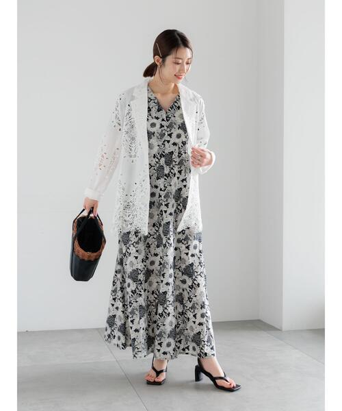 Te chichi（テチチ）の「【LIBERTY FABRICS】Vネックフレアワンピース（ワンピース・レディース・ネイビー/ブラック・F）」の10枚目の写真