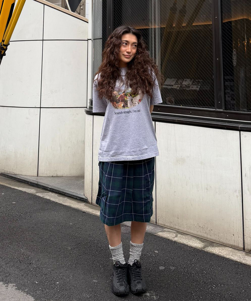 OBEY（オベイ）の「【OBEY / オベイ】 SHELLY PLAID PLEATED SKIRT（スカート・レディース・グリーン系その他・X-SMALL/SMALL）」の13枚目の写真