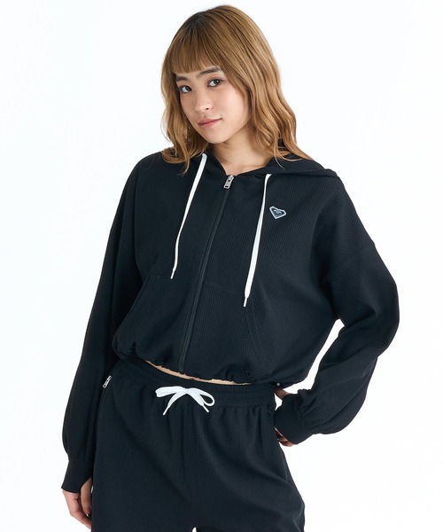 ROXY（ロキシー）の「ROXY/ロキシー レディース パーカー 水陸両用 RLY261030 UT（パーカー・レディース・ブラック/ホワイト/グリーン・M）」の6枚目の写真