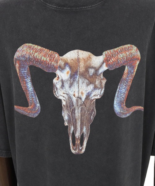 ADAM PATEK(アダムパテック)の「ADAMPATEK/(ADAMPATEK / RED:BANSHEE Ram Skull Graphic short sleeve t-shirt/コラボレーションTシャツ(Tシャツ/カットソー・メンズ・ブラック・2/1)」の19枚目の写真