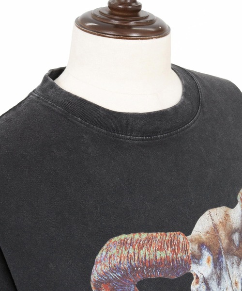 ADAM PATEK(アダムパテック)の「ADAMPATEK/(ADAMPATEK / RED:BANSHEE Ram Skull Graphic short sleeve t-shirt/コラボレーションTシャツ(Tシャツ/カットソー・メンズ・ブラック・2/1)」の20枚目の写真