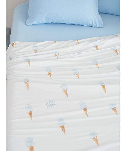 ジェラートピケ　アイス柄 リバーシブルケット Sleep】【接触冷感】アイス柄 リバーシブルケット（寝具）｜gelato