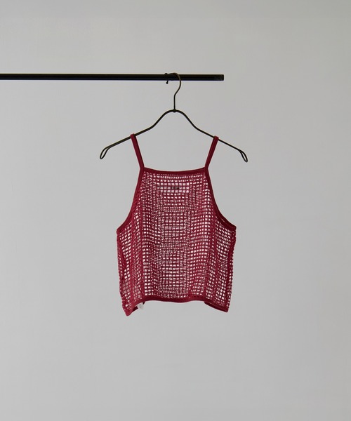 JANE SMITH / JOHN SMITH（ジェーンスミスジョンスミス）の「[JANE SMITH/ジェーン・スミス]SQUARE MESH CAMISOLE（キャミソール・レディース・オリーブ/レッド・38）」の4枚目の写真