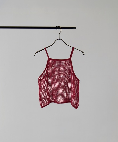 JANE SMITH / JOHN SMITH（ジェーンスミスジョンスミス）の「[JANE SMITH/ジェーン・スミス]SQUARE MESH CAMISOLE（キャミソール・レディース・オリーブ/レッド・38）」の9枚目の写真