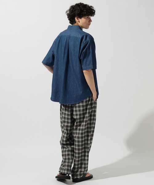 DANTON(ダントン)の「【DANTON(ダントン)】ドットボタン ボタンダウン半袖シャツ(シャツ/ブラウス・メンズ・ブルー・MEDIUM/LARGE)」の3枚目の写真