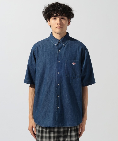 DANTON(ダントン)の「【DANTON(ダントン)】ドットボタン ボタンダウン半袖シャツ(シャツ/ブラウス・メンズ・ブルー・MEDIUM/LARGE)」の5枚目の写真