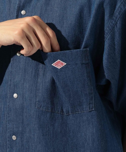 DANTON(ダントン)の「【DANTON(ダントン)】ドットボタン ボタンダウン半袖シャツ(シャツ/ブラウス・メンズ・ブルー・MEDIUM/LARGE)」の12枚目の写真