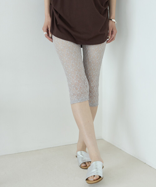 SIMONE WILD/シモーネワイルド LACE PEDAL PANTS / クロップド レース