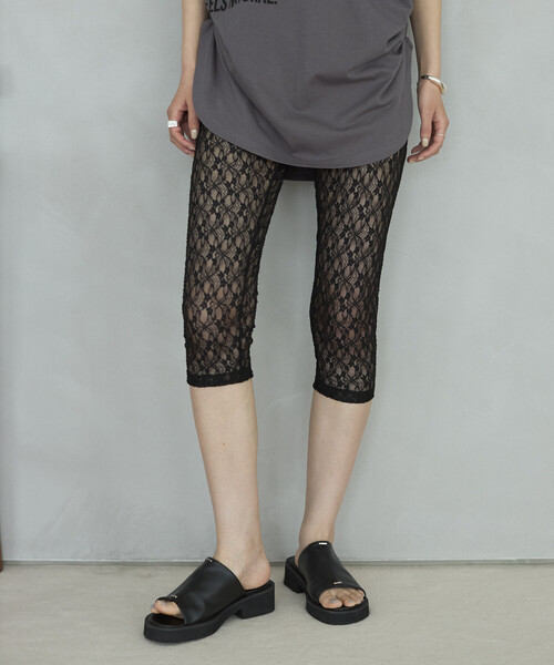セール】SIMONE WILD/シモーネワイルド LACE PEDAL PANTS / クロップド