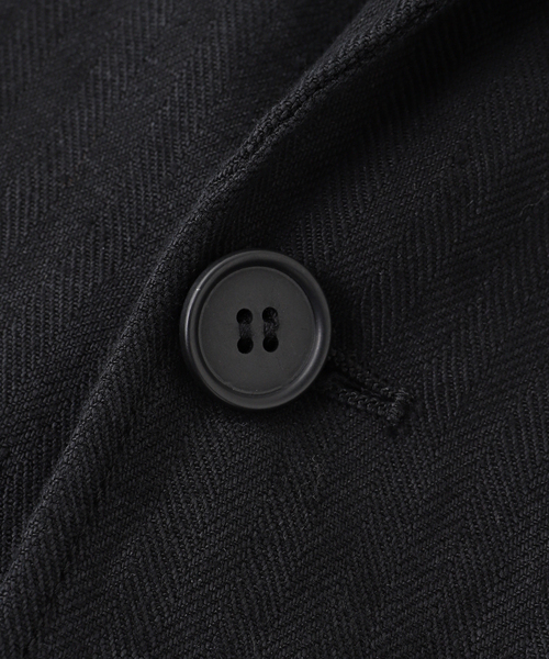 JOURNAL STANDARD（ジャーナルスタンダード）の「TRISECT2 / ヘビー リネン ヘリンボーン ジャケット（その他アウター・メンズ・ブラック・MEDIUM/LARGE）」の4枚目の写真