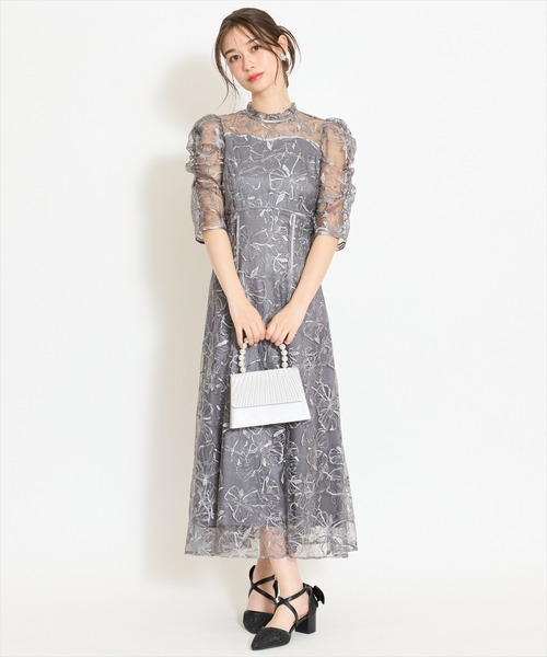 WILLSELECTION（ウィルセレクション）の「パイピングライン刺繍ワンピース（ドレス・レディース・チャコールグレー/ミント/ピンク・FREE）」の22枚目の写真