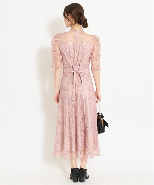 WILLSELECTION（ウィルセレクション）の「パイピングライン刺繍ワンピース（ドレス・レディース・チャコールグレー/ミント/ピンク・FREE）」の12枚目の写真