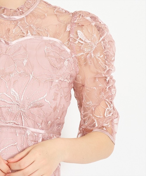 WILLSELECTION（ウィルセレクション）の「パイピングライン刺繍ワンピース（ドレス・レディース・チャコールグレー/ミント/ピンク・FREE）」の15枚目の写真
