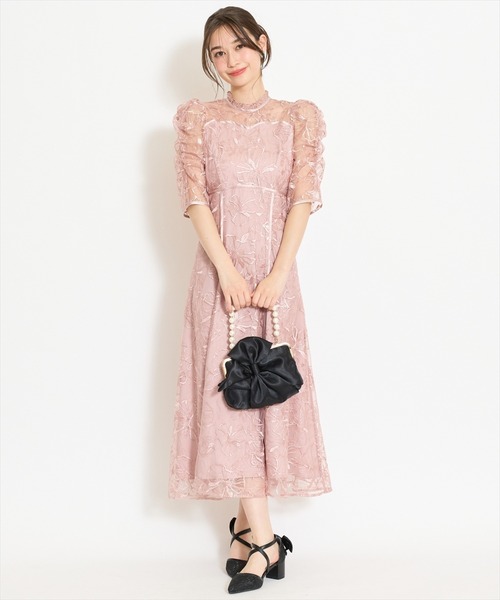 WILLSELECTION（ウィルセレクション）の「パイピングライン刺繍ワンピース（ドレス・レディース・チャコールグレー/ミント/ピンク・FREE）」の21枚目の写真