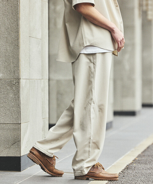 FREAK'S STORE(フリークスストア)の「【新色追加】速乾素材 リラックスフィット イージーパンツ リネン風/LINEN LIKE EASY PANT(その他パンツ・メンズ・チャコールグレー/ブラック/ブラウン/オフホワイト/グリーン・MEDIUM/SMALL/LARGE)」の22枚目の写真