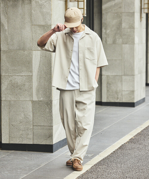 FREAK'S STORE(フリークスストア)の「【新色追加】速乾素材 リラックスフィット イージーパンツ リネン風/LINEN LIKE EASY PANT(その他パンツ・メンズ・チャコールグレー/ブラック/ブラウン/オフホワイト/グリーン・MEDIUM/SMALL/LARGE)」の20枚目の写真