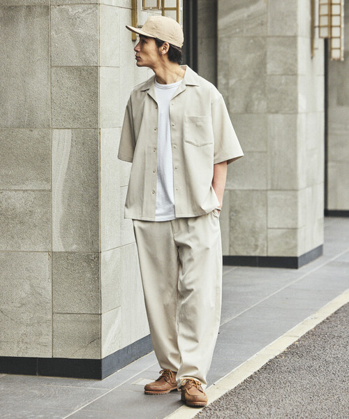 FREAK'S STORE(フリークスストア)の「【新色追加】速乾素材 リラックスフィット イージーパンツ リネン風/LINEN LIKE EASY PANT(その他パンツ・メンズ・チャコールグレー/ブラック/ブラウン/オフホワイト/グリーン・MEDIUM/SMALL/LARGE)」の19枚目の写真