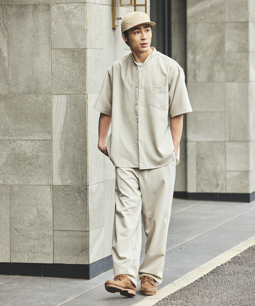 FREAK'S STORE(フリークスストア)の「【新色追加】速乾素材 リラックスフィット イージーパンツ リネン風/LINEN LIKE EASY PANT(その他パンツ・メンズ・チャコールグレー/ブラック/ブラウン/オフホワイト/グリーン・MEDIUM/SMALL/LARGE)」の18枚目の写真