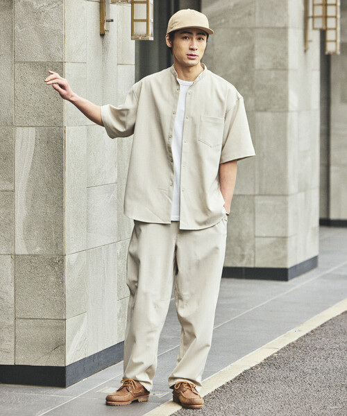 FREAK'S STORE(フリークスストア)の「【新色追加】速乾素材 リラックスフィット イージーパンツ リネン風/LINEN LIKE EASY PANT(その他パンツ・メンズ・チャコールグレー/ブラック/ブラウン/オフホワイト/グリーン・MEDIUM/SMALL/LARGE)」の17枚目の写真