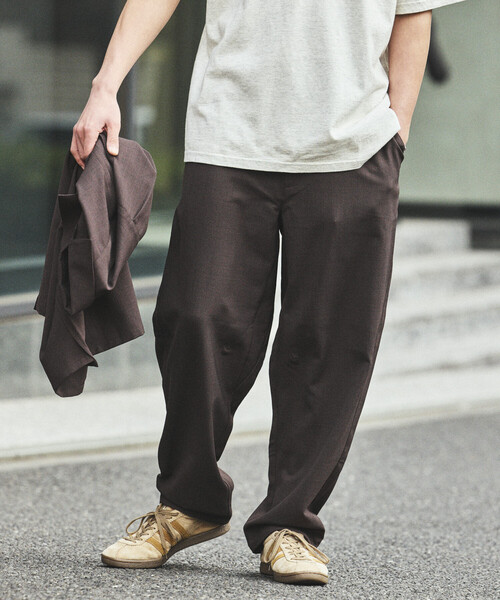 FREAK'S STORE(フリークスストア)の「【新色追加】速乾素材 リラックスフィット イージーパンツ リネン風/LINEN LIKE EASY PANT(その他パンツ・メンズ・チャコールグレー/ブラック/ブラウン/オフホワイト/グリーン・MEDIUM/SMALL/LARGE)」の16枚目の写真