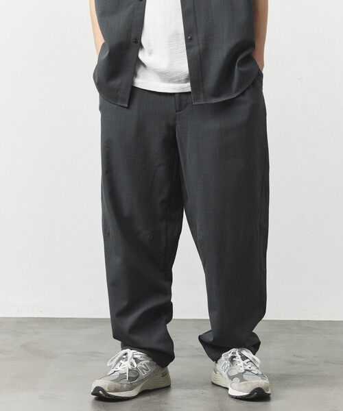 FREAK'S STORE(フリークスストア)の「【新色追加】速乾素材 リラックスフィット イージーパンツ リネン風/LINEN LIKE EASY PANT(その他パンツ・メンズ・チャコールグレー/ブラック/ブラウン/オフホワイト/グリーン・MEDIUM/SMALL/LARGE)」の10枚目の写真