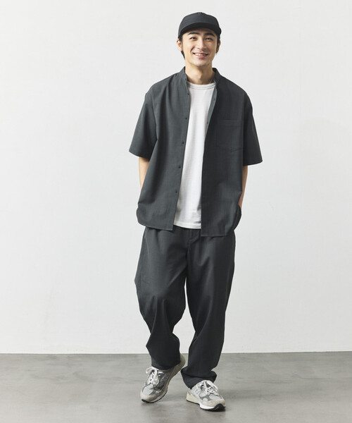 FREAK'S STORE(フリークスストア)の「【新色追加】速乾素材 リラックスフィット イージーパンツ リネン風/LINEN LIKE EASY PANT(その他パンツ・メンズ・チャコールグレー/ブラック/ブラウン/オフホワイト/グリーン・MEDIUM/SMALL/LARGE)」の7枚目の写真