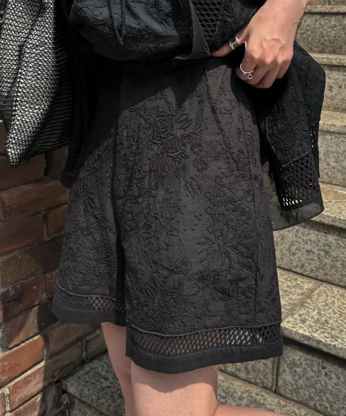 ウィルフリー　完売品　trimming lace S/PT ショートパンツ セール】cotton lace trimming S/PT（その他パンツ）｜WILLFULLY