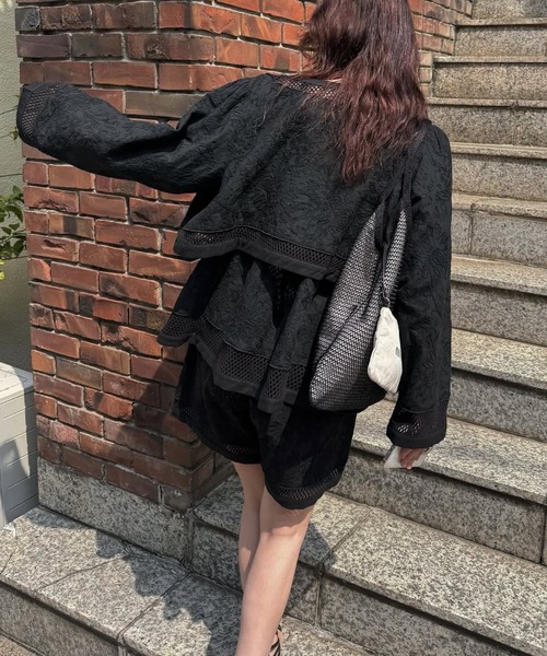 WILLFULLY(ウィルフリー)の「cotton lace trimming S/PT(その他パンツ・レディース・ブラック/ホワイト/ネイビー・FREE)」の9枚目の写真