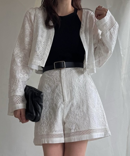 WILLFULLY(ウィルフリー)の「cotton lace trimming S/PT(その他パンツ・レディース・ブラック/ホワイト/ネイビー・FREE)」の12枚目の写真