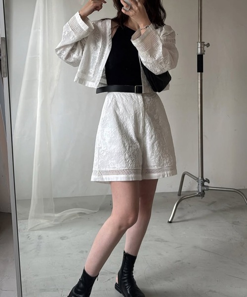 WILLFULLY(ウィルフリー)の「cotton lace trimming S/PT(その他パンツ・レディース・ブラック/ホワイト/ネイビー・FREE)」の14枚目の写真
