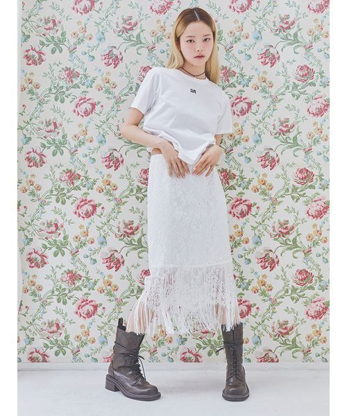FURFUR(ファーファー)の「ラインストーンロゴ刺繍Tシャツ(Tシャツ/カットソー・レディース・ピンク/ホワイト/イエロー/ブラック・F)」の13枚目の写真