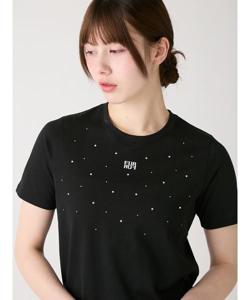 FURFUR(ファーファー)の「ラインストーンロゴ刺繍Tシャツ(Tシャツ/カットソー・レディース・ピンク/ホワイト/イエロー/ブラック・F)」の8枚目の写真