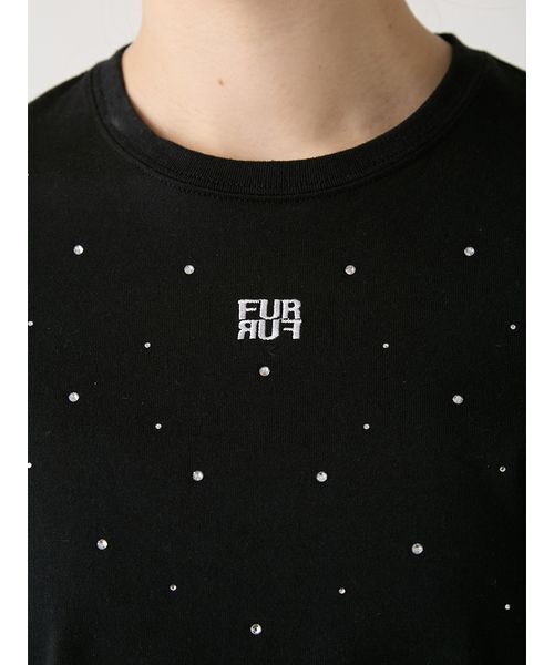 FURFUR(ファーファー)の「ラインストーンロゴ刺繍Tシャツ(Tシャツ/カットソー・レディース・ピンク/ホワイト/イエロー/ブラック・F)」の9枚目の写真