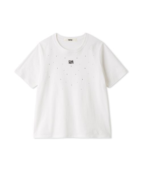 FURFUR(ファーファー)の「ラインストーンロゴ刺繍Tシャツ(Tシャツ/カットソー・レディース・ピンク/ホワイト/イエロー/ブラック・F)」の12枚目の写真