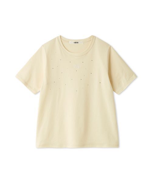FURFUR(ファーファー)の「ラインストーンロゴ刺繍Tシャツ(Tシャツ/カットソー・レディース・ピンク/ホワイト/イエロー/ブラック・F)」の5枚目の写真