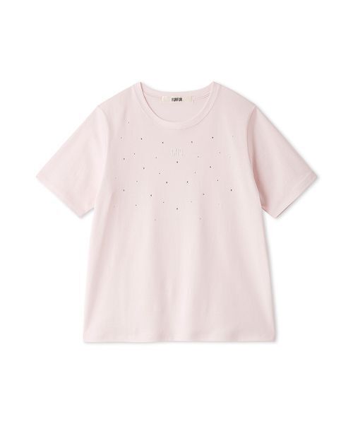 FURFUR(ファーファー)の「ラインストーンロゴ刺繍Tシャツ(Tシャツ/カットソー・レディース・ピンク/ホワイト/イエロー/ブラック・F)」の6枚目の写真
