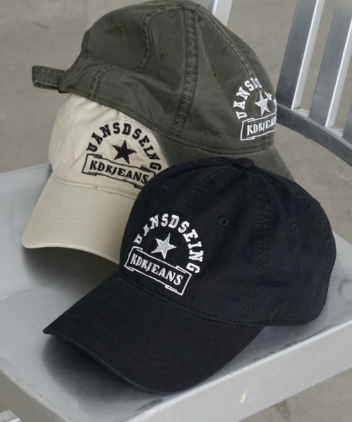 RAY CASSIN（レイカズン）の「ヴィンテージロゴキャップ（キャップ・レディース・ブラック/アイボリー/グリーン・FREE）」の4枚目の写真