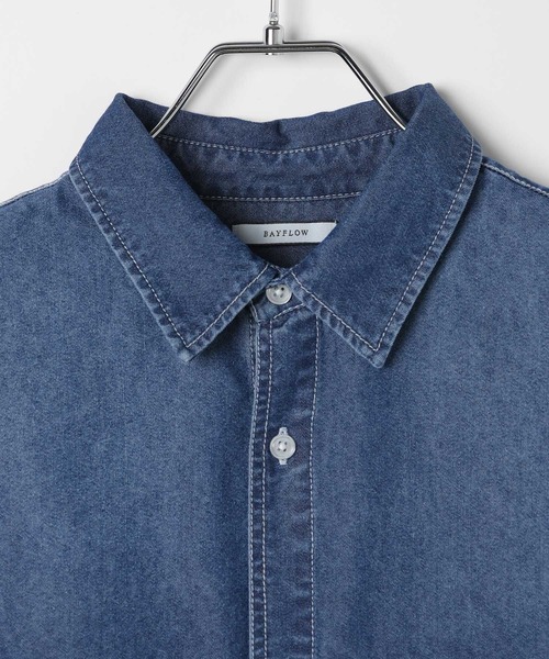 BAYFLOW(ベイフロー)の「【接触冷感】デニムシャツ(シャツ/ブラウス・メンズ・スカイブルー/ブルー・LARGE/MEDIUM)」の19枚目の写真