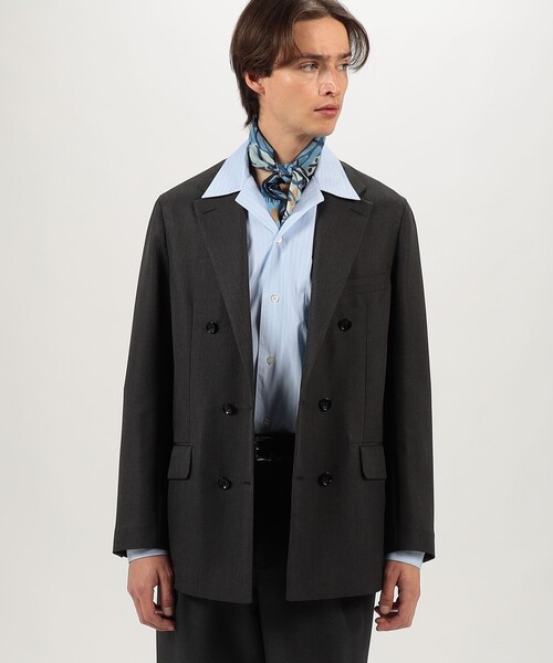 TOMORROWLAND (トゥモローランド)の「シルクモヘヤトロピカル ダブルブレステッド6Bジャケット(テーラードジャケット・メンズ・チャコールグレー・48/50/44/46)」の3枚目の写真