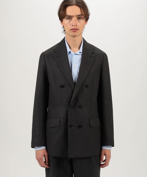 TOMORROWLAND (トゥモローランド)の「シルクモヘヤトロピカル ダブルブレステッド6Bジャケット(テーラードジャケット・メンズ・チャコールグレー・48/50/44/46)」の4枚目の写真