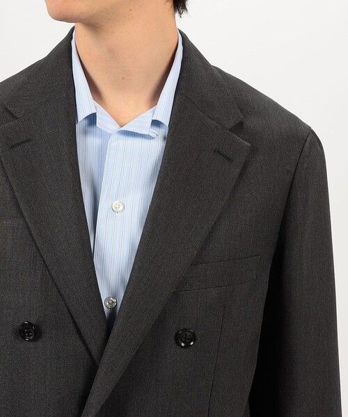 TOMORROWLAND (トゥモローランド)の「シルクモヘヤトロピカル ダブルブレステッド6Bジャケット(テーラードジャケット・メンズ・チャコールグレー・48/50/44/46)」の8枚目の写真