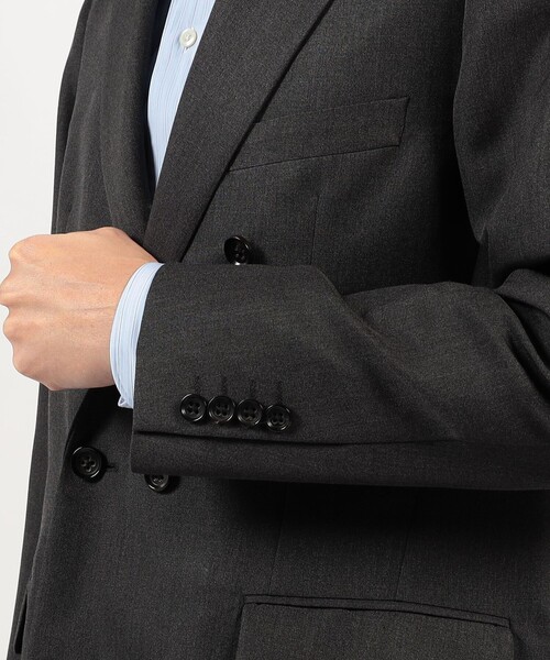 TOMORROWLAND (トゥモローランド)の「シルクモヘヤトロピカル ダブルブレステッド6Bジャケット(テーラードジャケット・メンズ・チャコールグレー・48/50/44/46)」の9枚目の写真