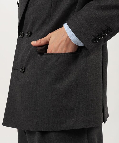 TOMORROWLAND (トゥモローランド)の「シルクモヘヤトロピカル ダブルブレステッド6Bジャケット(テーラードジャケット・メンズ・チャコールグレー・48/50/44/46)」の11枚目の写真