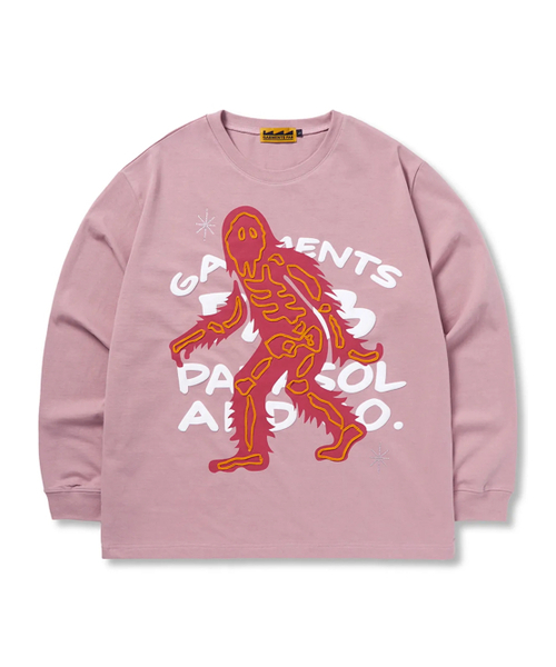 GARMENTS FAB(ガーメンツファブ)の「Hand EMB Skeleton Long sleeve (DARK PINK)(Tシャツ/カットソー・レディース・その他・LARGE)」の1枚目の写真