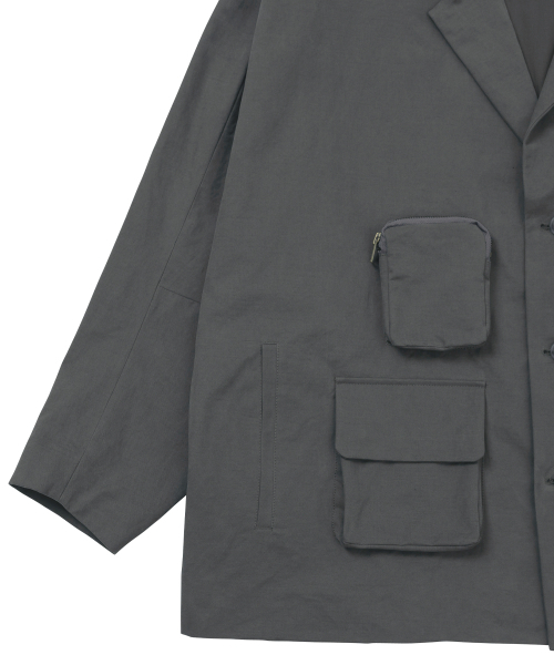 AJOBYAJO（アジョバイアジョ）の「Multi Pocket Batwing Jacket [GREY]（テーラードジャケット・メンズ・その他・FREE）」の5枚目の写真