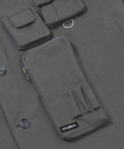 AJOBYAJO（アジョバイアジョ）の「Multi Pocket Batwing Jacket [GREY]（テーラードジャケット・メンズ・その他・FREE）」の7枚目の写真