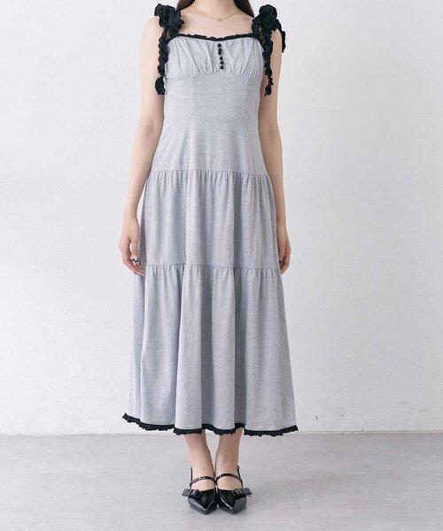 Belle Charme】Soft Frill Cami Long Onepice（ワンピース）｜OLIVE