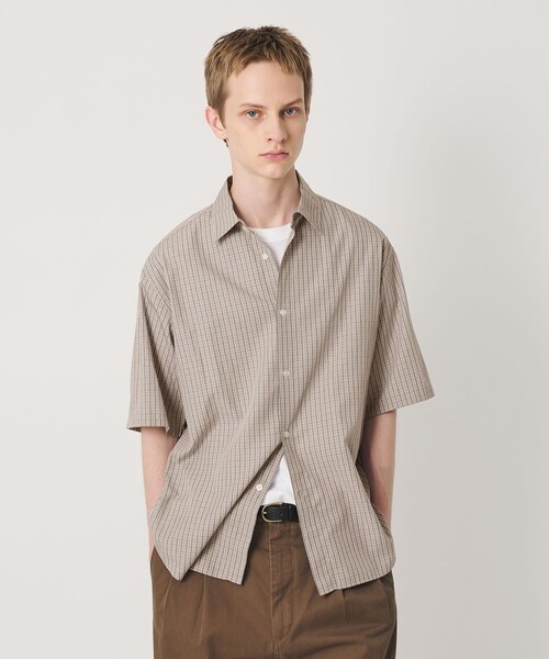 BEAUTY&YOUTH UNITED ARROWS（ビューティーアンドユースユナイテッドアローズ）の「チェック ショートスリーブ レギュラー シャツ FORM型（シャツ/ブラウス・メンズ・ライトブルー/ブラック/ベージュ・XL/M/L/S）」の8枚目の写真
